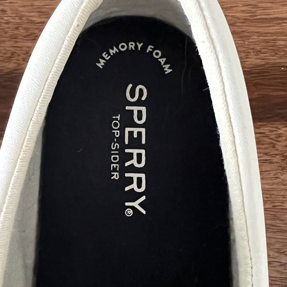 Sperry Pier Wave LTT White Leather Lace Up Sneakers Sz9 - Picture 9 of 13